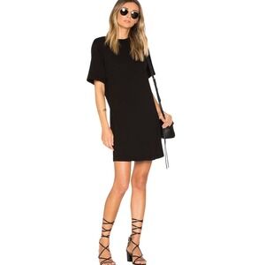 Cotton Citizen Tokyo Tee Mini Dress Jet Black Short Sleeve XS